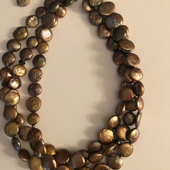 Beautiful Silpada Copper Coin Pearl, Smokey Quartz & Sterling Silver Necklace - Picture 7 of 9